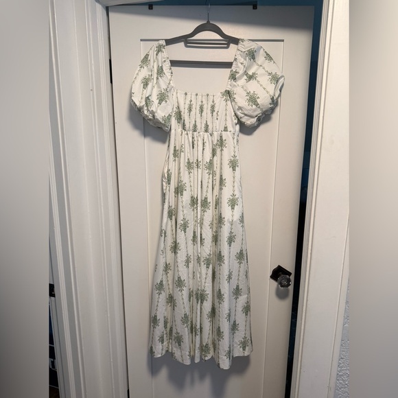 Hill House “The Matilda Dress” XS in Apple Green Basket Stripe (color) - Picture 7 of 8
